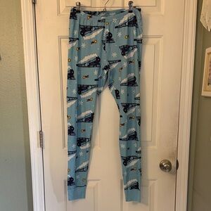 Hanna Andersson Light Blue The Polar Express Train Pajama Pants